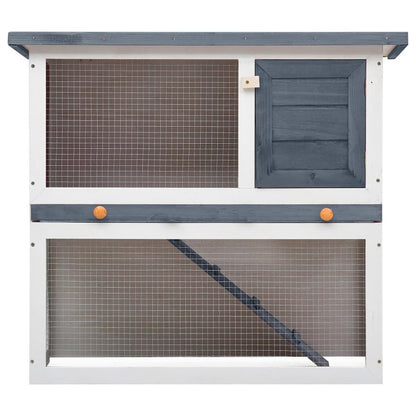 Rabbit Hutch Grey And White 17.7W x 35.4D x 31.5H