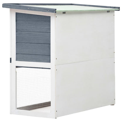 Rabbit Hutch Grey And White 17.7W x 35.4D x 31.5H