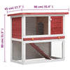 Rabbit Hutch Red Pine Wood Large Durable