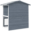 Rabbit Hutch Grey and white Solid pine wood, powder-coated iron mesh