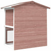Rabbit Hutch Brown Solid Pine Wood, Powder-Coated Iron Wire, Plywood