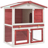 Rabbit Hutch Red And White 23.6W x 37D x 38.6