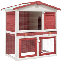 Rabbit Hutch Red And White 23.6W x 37D x 38.6