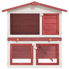 Rabbit Hutch Red And White 23.6W x 37D x 38.6