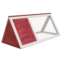 Animal Cage Red And White Fir Wood, Plywood, Iron