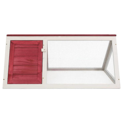 Animal Cage Red And White Fir Wood, Plywood, Iron