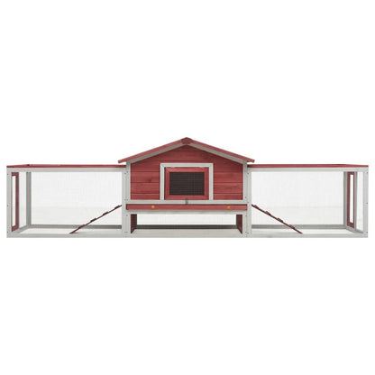 Rabbit Hutch Red And White 23.6W x 119.3D x 33.9H