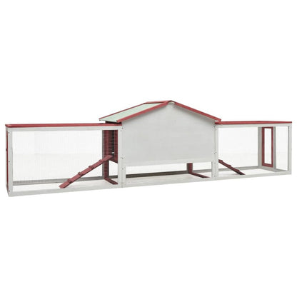 Rabbit Hutch Red And White 23.6W x 119.3D x 33.9H