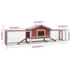 Rabbit Hutch Red And White 23.6W x 119.3D x 33.9H
