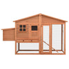 Chicken Coop Natural Wood Solid Fir Wood, Plywood, Galvanized Steel