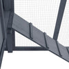 Chicken Coop Grey And White Solid Fir Wood, Plywood, Galvanized Steel