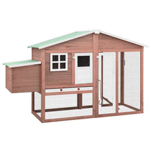 Chicken Coop Mocha And White Solid Fir Wood Large Pull-Out