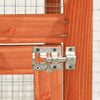 Rabbit Hutch Brown Solid Firwood, Plywood, Steel Wire, Polyester