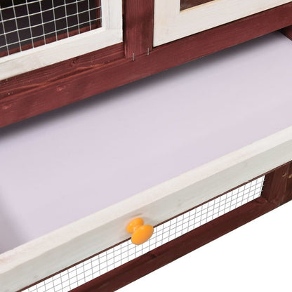 Rabbit Hutch Mocha And White 55.1W x 55.1D x 47.4H