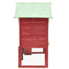 Rabbit Hutch Red And White Solid Firwood, Plywood, Steel Wire Large