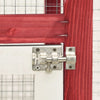 Rabbit Hutch Red And White Solid Firwood, Plywood, Steel Wire Large