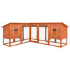 Rabbit Hutch Brown Solid Fir Wood, Plywood, Galvanized Steel