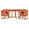Rabbit Hutch Brown Solid Fir Wood, Plywood, Galvanized Steel