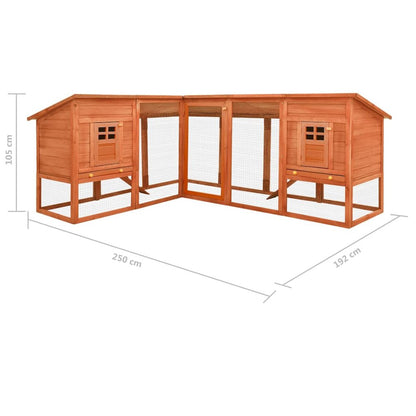 Rabbit Hutch Brown Solid Fir Wood, Plywood, Galvanized Steel