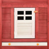 Rabbit Hutch Red And White Solid Fir Wood, Plywood, Galvanized Steel