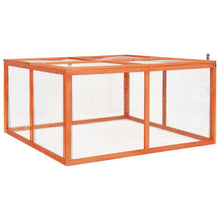 Rabbit Hutch Orange Solid Firwood, Steel Wire Medium Durable