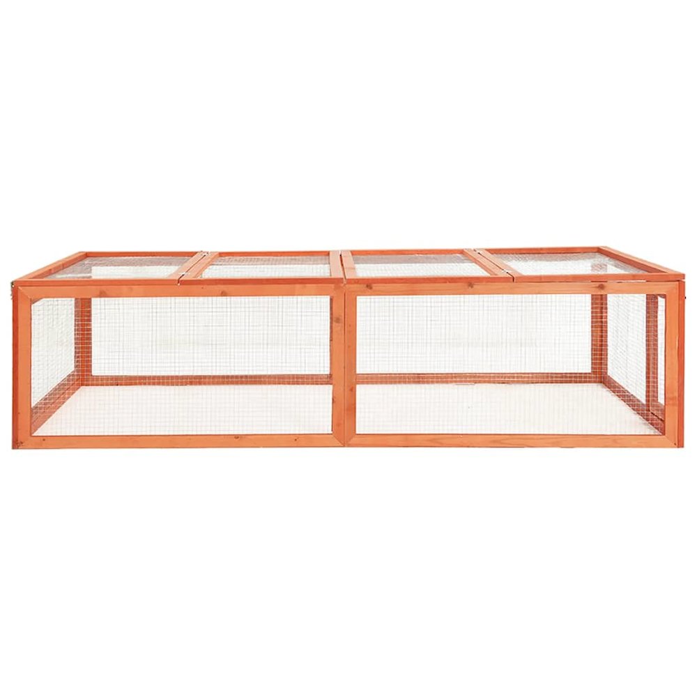 Rabbit Hutch Brown Solid Firwood Durable