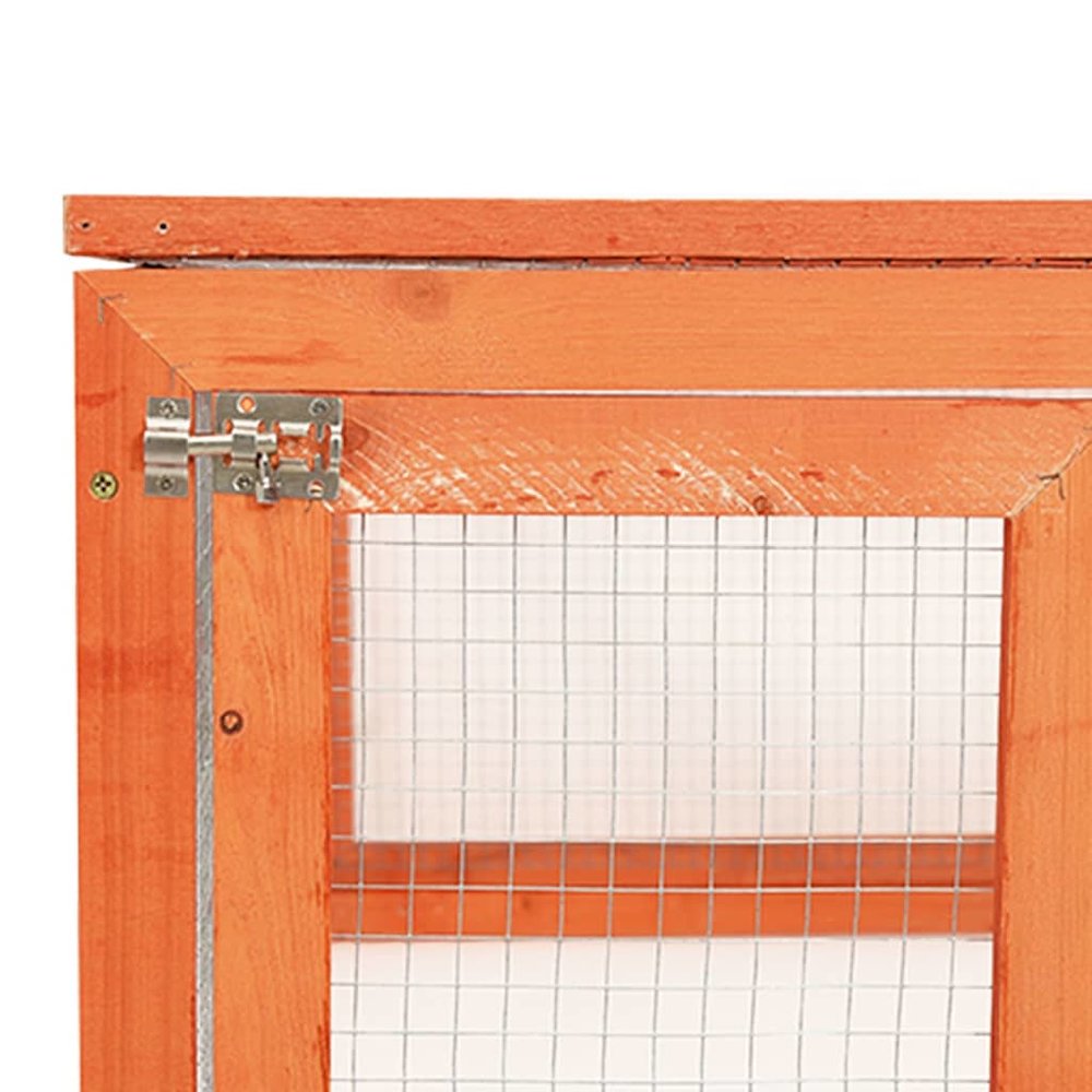 Rabbit Hutch Brown Solid Firwood Durable