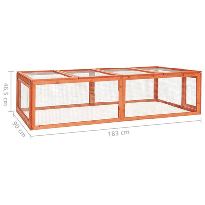 Rabbit Hutch Brown Solid Firwood Durable