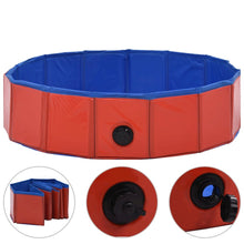 Dog Swimming Pool Red Pvc Collapsible