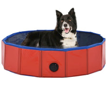 Dog Swimming Pool Red Pvc Collapsible