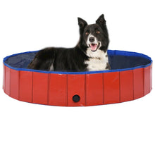 Dog Swimming Pool Red Pvc Foldable