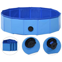Dog Swimming Pool Blue Pvc Foldable 31.5W x 31.5D x 7.9H