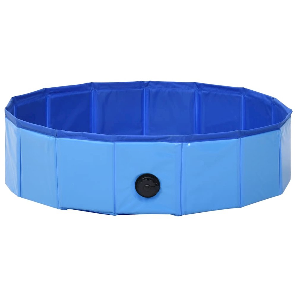 Dog Swimming Pool Blue Pvc Foldable 31.5W x 31.5D x 7.9H
