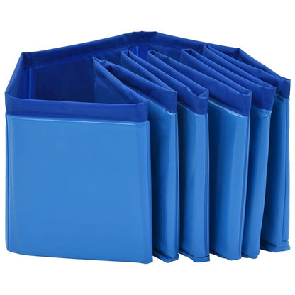 Dog Swimming Pool Blue Pvc Foldable 31.5W x 31.5D x 7.9H