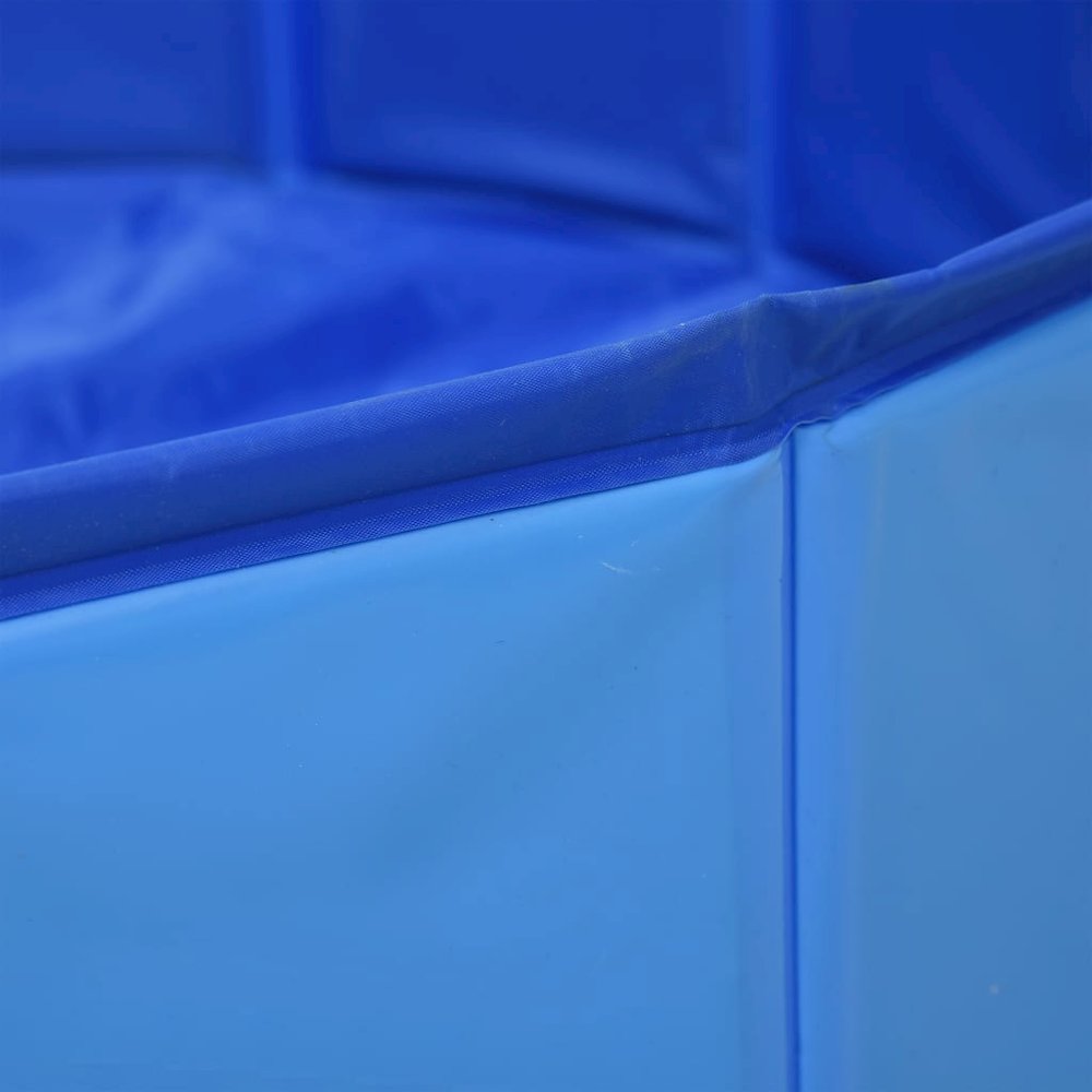 Dog Swimming Pool Blue Pvc Foldable 31.5W x 31.5D x 7.9H