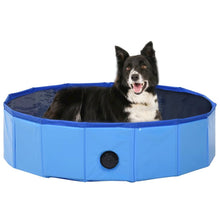 Dog Swimming Pool Blue Pvc Foldable 31.5W x 31.5D x 7.9H