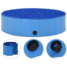 Dog Swimming Pool Blue Pvc Foldable 47.2W x 47.2D x 11.8H