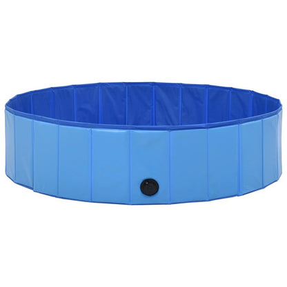 Dog Swimming Pool Blue Pvc Foldable 47.2W x 47.2D x 11.8H