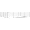 Dog Kennel Silver Galvanized Steel Extra Large Rugged