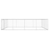 Dog Kennel Silver Galvanized Steel Extra Large Rugged
