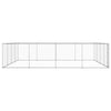Dog Kennel Silver Galvanized Steel Extra Large Rugged