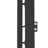 Dog Kennel Black Steel, Fabric (100% Polyethylene)
