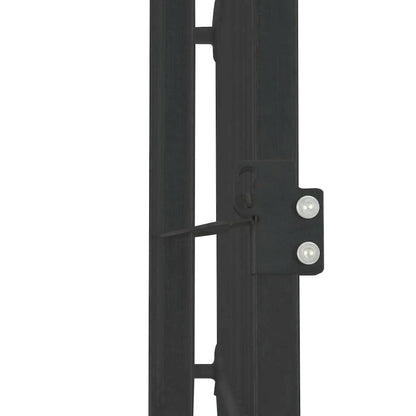 Dog Kennel Black Steel, Fabric (100% Polyethylene)
