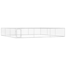 Dog Kennel Silver Galvanized Steel Extra Large Tough