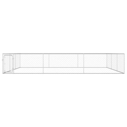 Dog Kennel Silver Galvanized Steel Extra Large Tough