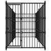 Dog Kennel Black Steel Large Durable Dog Kennel Rectangular