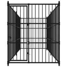 Dog Kennel Black Steel Large Durable Dog Kennel Rectangular