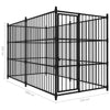 Dog Kennel Black Steel Large Durable Dog Kennel Rectangular