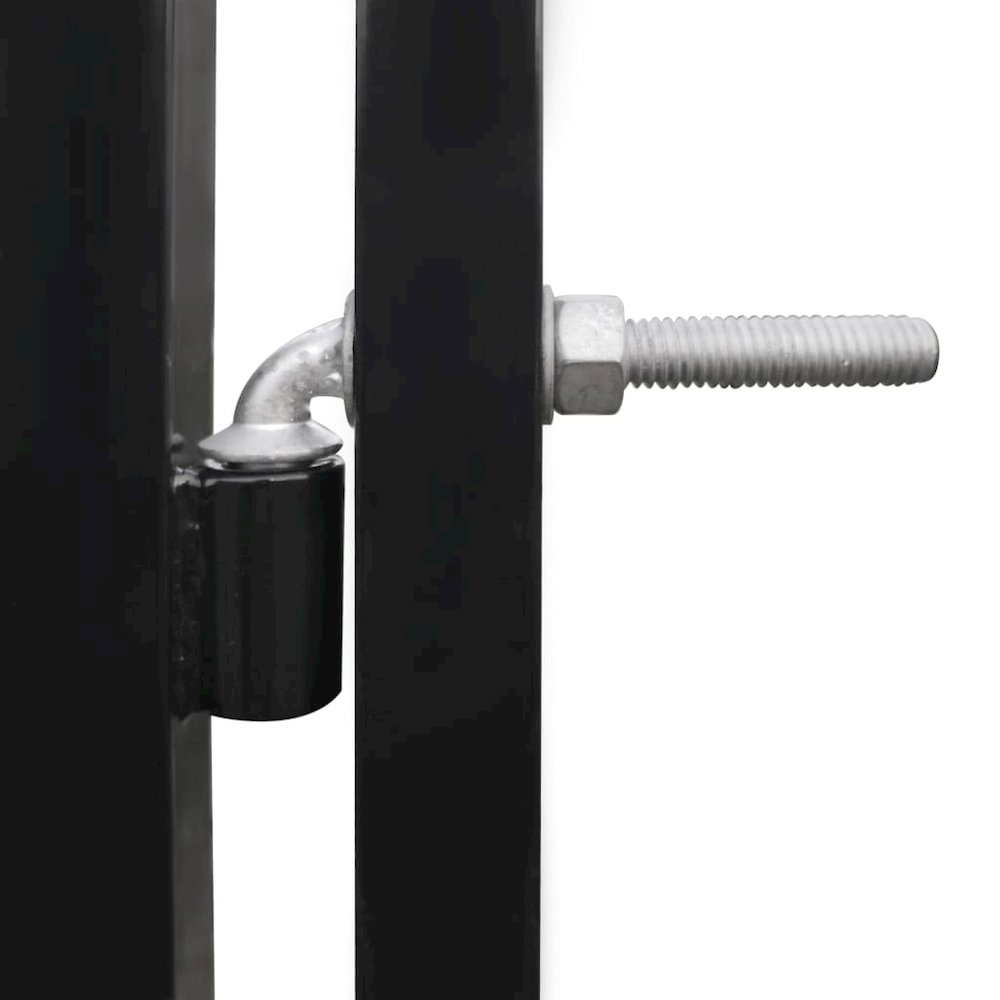 Dog Kennel Black Powder-Coated Steel Large Sturdy