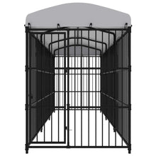 Dog Kennel Black And White Steel, Polyethylene Large Durable